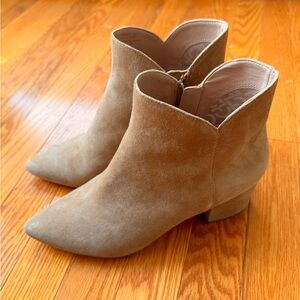 Cole Haan Tan Suede Ankle Booties